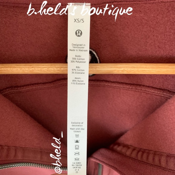 lululemon Scuba Oversized Funnel Neck Half-Zip in Smoky Red Size XS/S New NWT - Picture 7 of 14